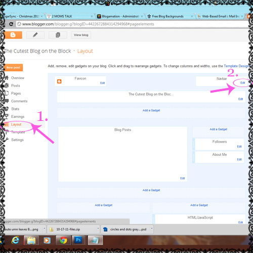 easy blog tutorial on how to change navigation bar on blog
