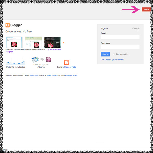 how to set up a blogger blog