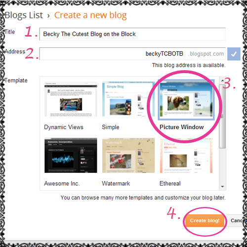 how to set up a blogger blogr 6