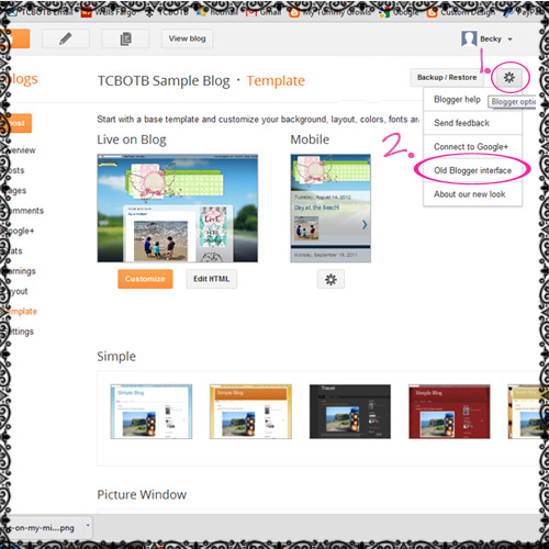 how to get minima template back on blogger 2