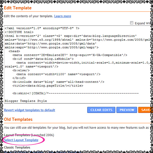 how to get minima template back on blogger 4