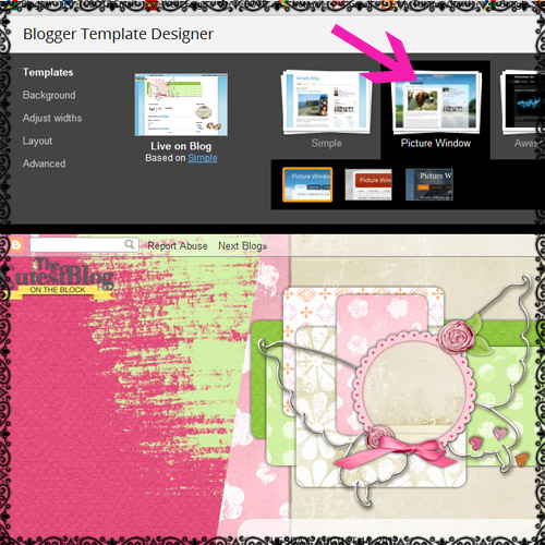 how to remove blue box covering blog background at top of blog 3