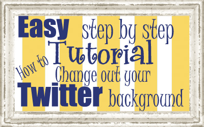 easy step by step tutorial how to change out customize your twitter background