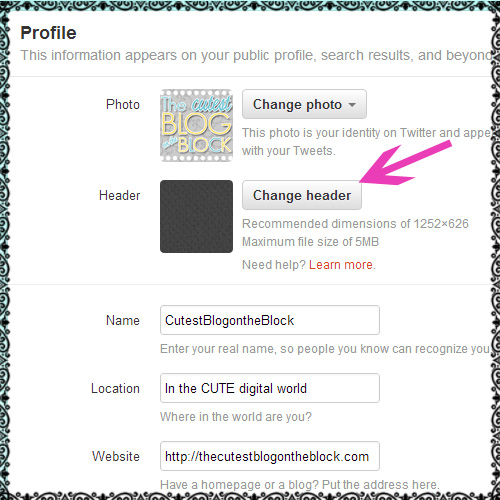 how to customize change out twitter banner 2