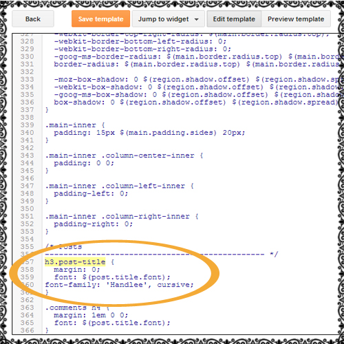 how to customize blogger font post titles and sidebar 5