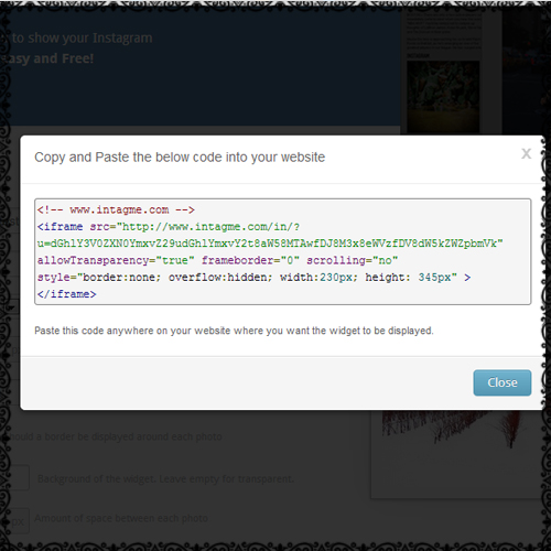 add instagram widget to blogger free tcbotb